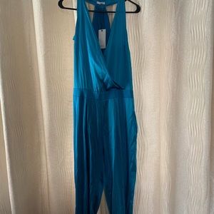 New Satin Blue Romper
